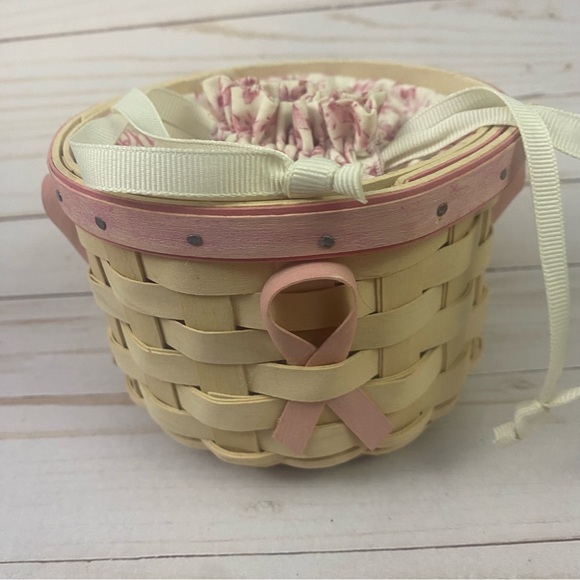 Longaberger Breast American Cancer Society Basket Horizon Of Hope 2006 Pink - Picture 6 of 8